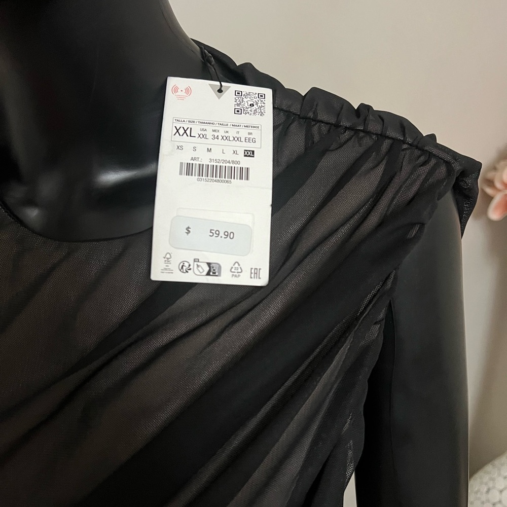 Zara Black midi dress